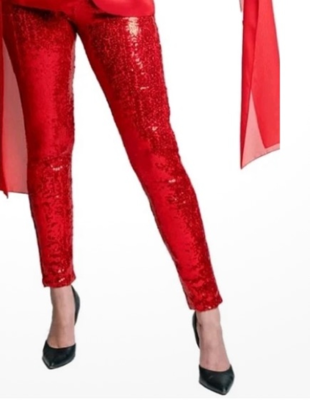 Tipsy elves sequin red leggings NWOT XS